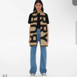 Burberry Logo Wool Scarf